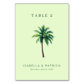 Serene Mint Tropical Palm Tree Kaart (Achterkant)