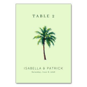 Serene Mint Tropische Palmboom Kaart