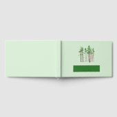 Serene Mint Waterverf Dennenbomen Gastenboek (Volledig)
