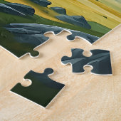 Serene Misty Mountains Emerald Valley Legpuzzel (Zijkant)