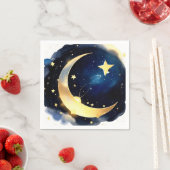 Serene Moon en Stars Delight Boy Baby shower Servet (Insitu)