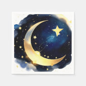 Serene Moon en Stars Delight Boy Baby shower Servet (Voorkant)
