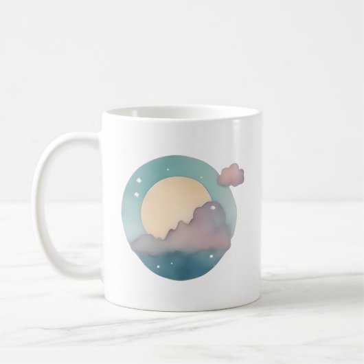 Serene Moonlit Dreamscape Koffiemok (Links)