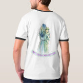 Serene Mother & Child Watercolor Embrace T-Shirt  (Achterkant volledig)
