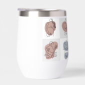 Serene Motherhood Line Art - Abstracte Baby Bump (Rechts)