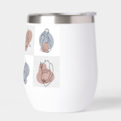 Serene Motherhood Line Art - Abstracte Baby Bump (Links)