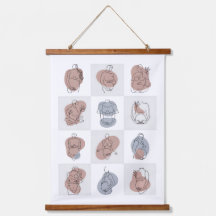 Serene Motherhood Line Art - Abstracte Baby Bump