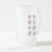 Serene Motherhood Line Art - Abstracte Baby Bump Matglas Bierpul (Voorkant rechts)