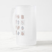 Serene Motherhood Line Art - Abstracte Baby Bump Matglas Bierpul (Voorkant links)