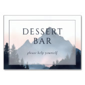 Serene Mountain Dessert Bar Invitation Kaart (Voorkant)