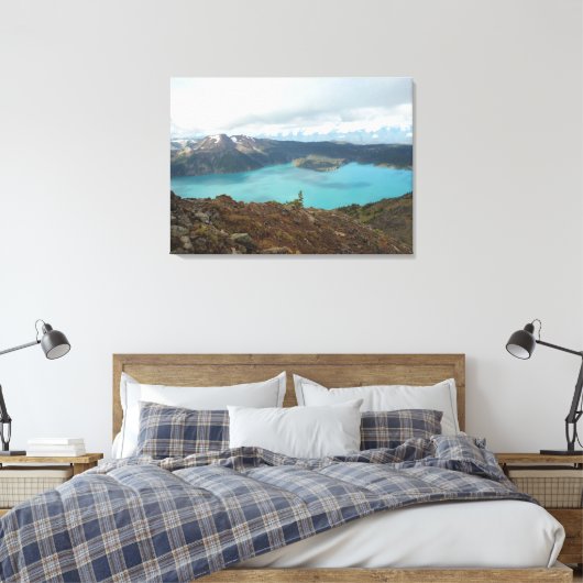 Serene Mountain en Glacial Scene Canvas Afdruk (Insitu (Slaapkamer))