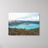 Serene Mountain en Glacial Scene Canvas Afdruk (Voorkant)