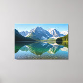 Serene Mountain Lake Reflection Canvas Afdruk (Voorkant)