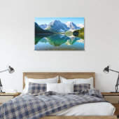 Serene Mountain Lake Reflection Canvas Afdruk (Insitu (Slaapkamer))