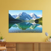 Serene Mountain Lake Reflection Canvas Afdruk (Insitu (Woonkamer))