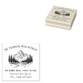 Serene Mountain Peak Stamp voor Luxury Spa Retreat Rubberstempel (Gestempeld)