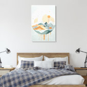 "Serene Mountain Reflection" Canvas Afdruk (Insitu (Slaapkamer))