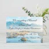 Serene Mountain Scene bruiloft uitnodiging (Staand voorkant)