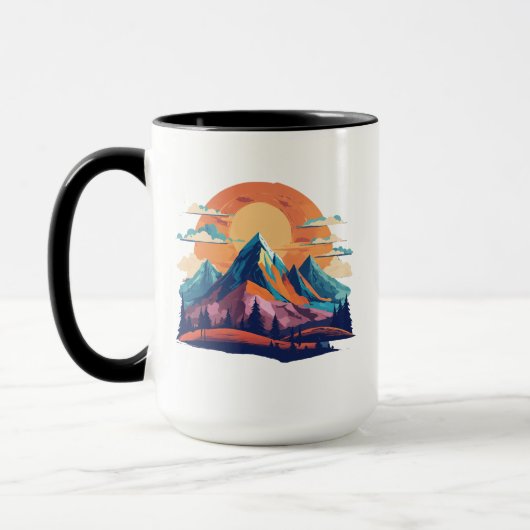 Serene Mountain Scene Combo Mok - 15 oz (Links)