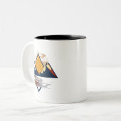 Serene Mountain Scene - Tweetonige Mok 11 oz (Voorkant links)