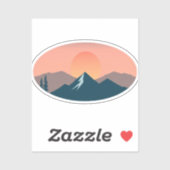 Serene Mountain Sunset Sticker (Vel)