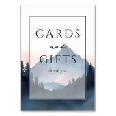 Serene Mountain Thank You Card Kaart (Achterkant)