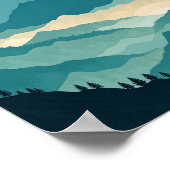 Serene Mountain Vista Sunset Poster (Hoek)