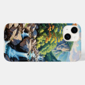 Serene Mountain Waterval Landschap Case-Mate iPhone Case (Achterkant (horizontaal))
