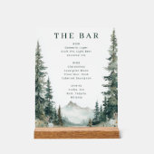 Serene Mountain Wedding Acryl Bord (Voorkant)