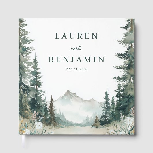 Serene Mountain Wedding Gastenboek (Voorkant)
