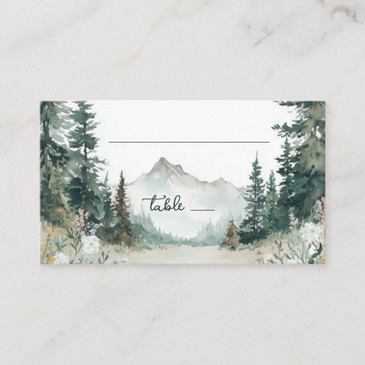 Serene Mountain Wedding Plaatskaartje (Voorkant)