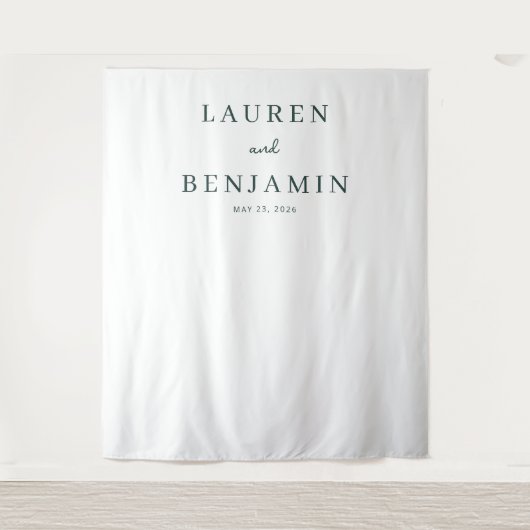 Serene Mountain Wedding Wandkleed (Voorkant)