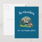 Serene Mountains Custom Vacation Briefkaart (Voorkant / Achterkant)
