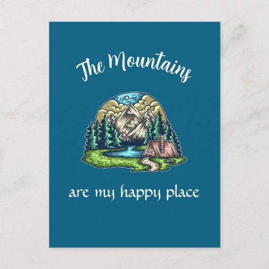 Serene Mountains Custom Vacation Briefkaart (Voorkant)