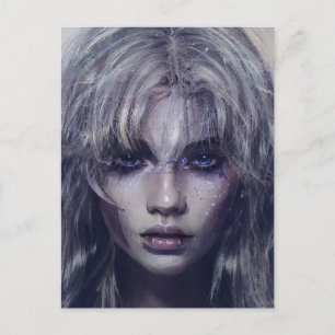 Serene Mystical Dark Fantasy Vrouw Portret Kaart