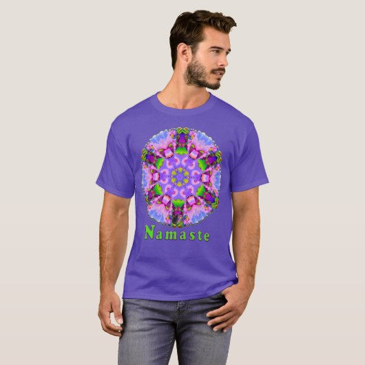 Serene Namaste Kaleidoscoop T-shirt (Voorkant volledig)
