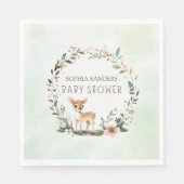 Serene Nature Deer Baby Shower Servet (Voorkant)