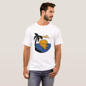 Serene Nature Escape T-Shirt – Sun, Tree & River M (Voorkant volledig)
