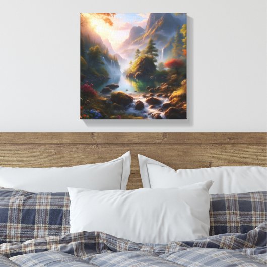 Serene natuur - canvas afdruk (Insitu (Slaapkamer))