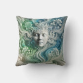 Serene Natuur Flow - Dromerig Abstract Ontwerp Kussen (Achterkant)