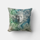 Serene Natuur Flow - Dromerig Abstract Ontwerp Kussen (Voorkant)