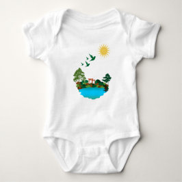 Serene Natuur-geïnspireerde Baby Bodysuit. Romper