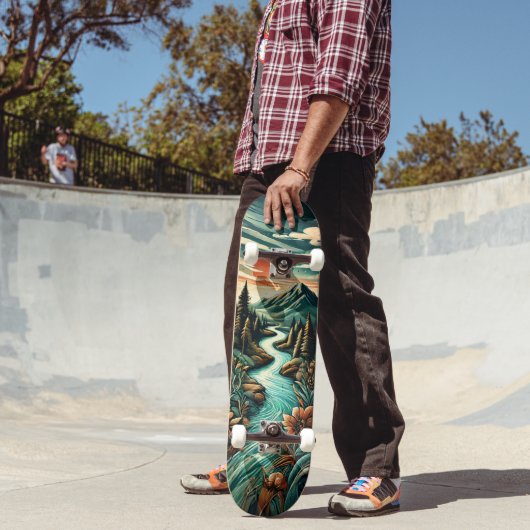 Serene Natuur-geïnspireerde Skateboard Deck – Moun (Buiten 2)