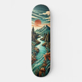Serene Natuur-geïnspireerde Skateboard Deck – Moun (Voorkant)