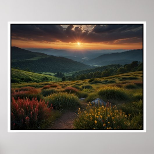 Serene Natuur Landscape Scene Poster (Voorkant)