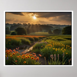 Serene Natuur Landscape Scene Poster