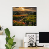 Serene Natuur Landscape Scene Poster (Thuiskantoor)