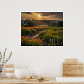 Serene Natuur Landscape Scene Poster (Keuken)