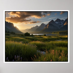 Serene Natuur Landscape Scene Poster