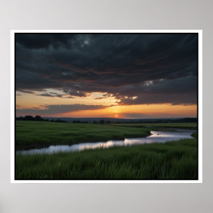 Serene Natuur Landscape Scene Poster
